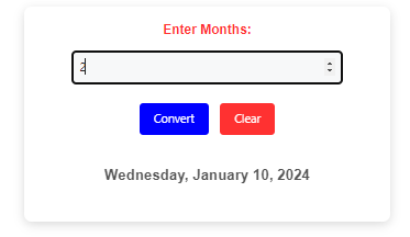 how to use months ago calculator